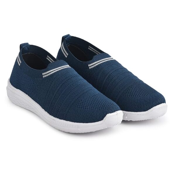 navy blue slip-on sneakers