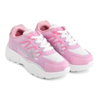 pink athletic sneakers